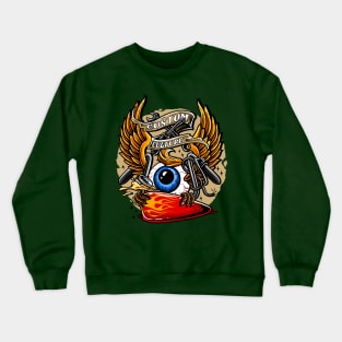 flying eyeball retro Crewneck Sweatshirt